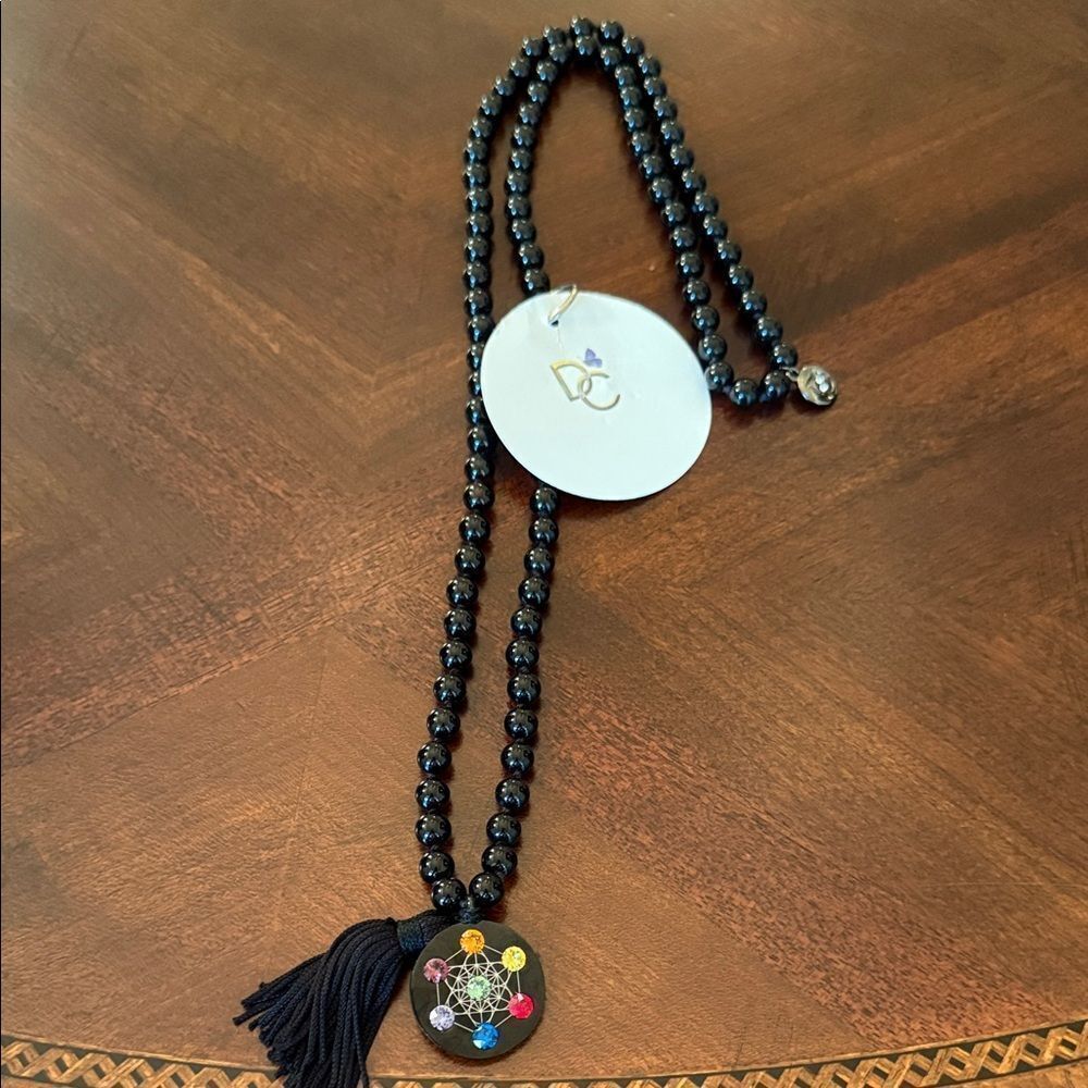 Debbie Clemens Black Obsidian Necklace 19”